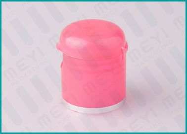 24/415 Pink Flip Top Plastic Dispensing Caps With Shiny Silver Line