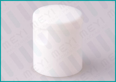 22/415 White Round Smooth Flip Top Bottle Caps For Shampoo / Emulsion