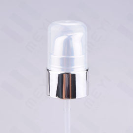 24/410 Outer Spring Treatment Pump Silver Color For Cosmetic Packaging