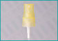 Yellow 18mm Ribbed Plastic Spray Pump With Cap , Pump Mister Sprayer 