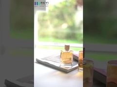 Glass Perfume Bottle Packaging with Logo and Plastic Closure