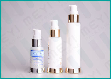 Silkscreen Printing PP Cosmetic Pump Bottle Airless Dispenser Bottles With SAN Cap