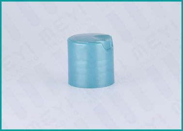 28/410 Blue Disc Top Cap , Lotion Plastic Bottle Cap For Conditioners