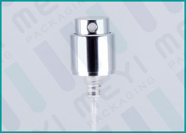 Glossy Silver Perfume Pump Sprayer 0.05 - 0.20cc Dosage With Aluminum Collar