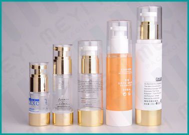 Plastic Airless Pump Cosmetic Packaging , Various Volumes Foundation Pump Bottle 