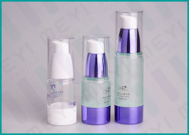 Customized Airless Plastic Pump Bottles , 15ml 30ml 50ml Cosmetic Pump Dispenser Bottle 