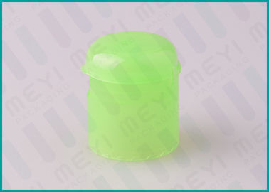 Green Flip Top Cap / PP Plastic Flip Caps For Skin Care Lotion Bottles