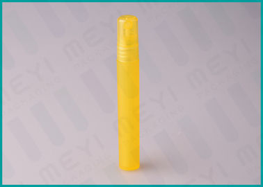 Yellow Mini 10ml Perfume Atomizer , Logo Printing Refillable Perfume Pen 