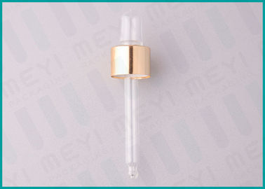 18/410 Aluminum Sheathed Glass bottle Dropper With Clear Transparent TPE Bulb