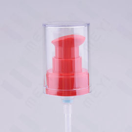 20/400 Outer Spring Red Plastic Cosmetic Cream Pump , Airless Makeup Pump