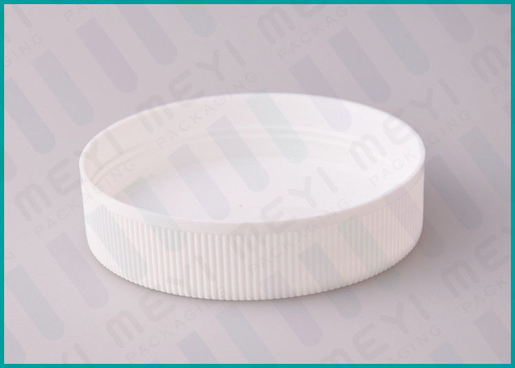 95mm White PP Plastic Screw Caps , Plastic Canning Jar Lids For