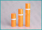 Orange PP Airless 15ml 50ml 30ml Pump Bottle Cylinder Shape For Cosmetics