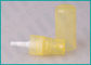 Yellow 18mm Ribbed Plastic Spray Pump With Cap , Pump Mister Sprayer 