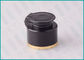 24mm Black Smooth Flip Top Bottle Caps For Shampoo Squeezable Bottle