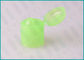 Green Flip Top Cap / PP Plastic Flip Caps For Skin Care Lotion Bottles