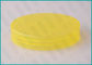 Smooth Yellow Screw Top Plastic Jar Caps With 75mm Diameter Wide Mouth