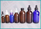 Boston Round Blue / Amber Glass Dropper Bottles With Childproof Droppers