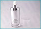 70 ML 130 ML Oval Shape Cosmetic Serum Bottle ，Silver / Gold Airless Cosmetic Bottles