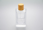 3.4 Oz Refillable Empty Square Perfume Bottles Gold Silver Non Spillable
