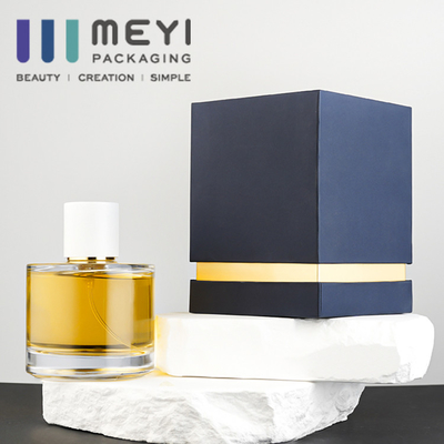 Cosmetic 50ml And 100ml Glass Bottles Jars With Lids  Square Shape Box