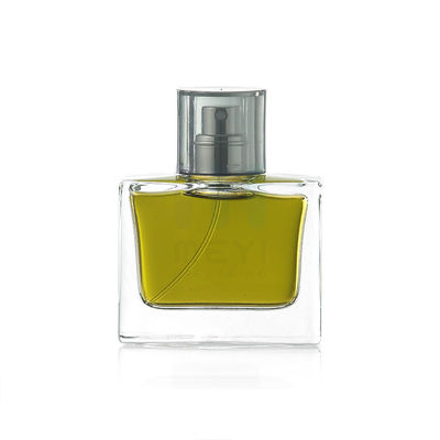 Glass Perfume Bottle Packaging with Logo and Plastic Closure