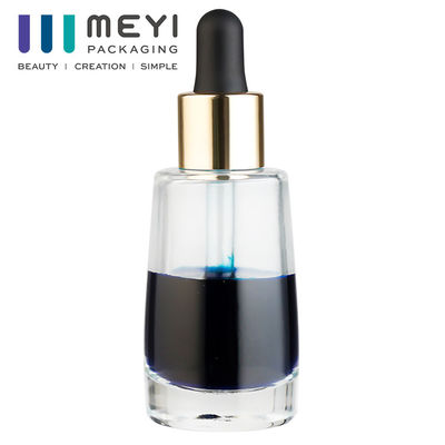 Transparent Glass Liquid Containers 100ml Controlled Dispensing With Glass Dropper