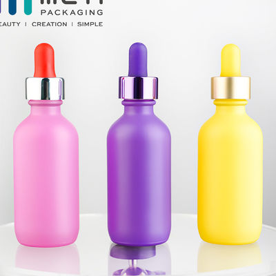 SGS Glass Round Dropper Bottles 1000pcs Hot Stamping For Professionals