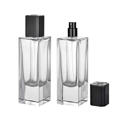 Custom Logo Glass Perfume Bottles Crimp Spray Pump Packaging in Various Shapes Colors 30ml-100ml