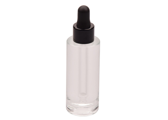 1 Ounce With Dropper Cap Clear Glass Bottle